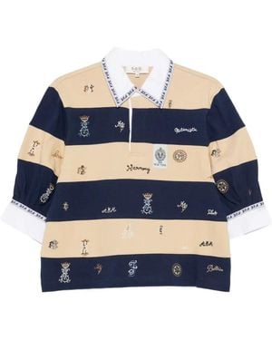 Sea Polo Juliet A Rayas Con Bordado - Azul