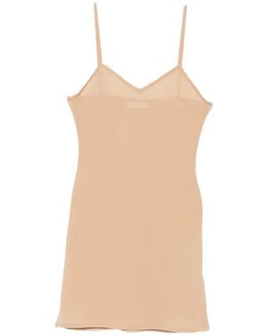 Akep V-Neck Spaghetti-Strap Mini Dress - White