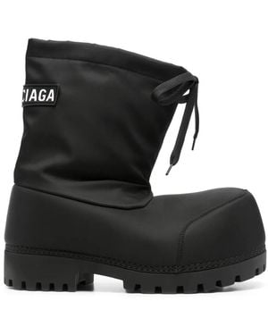 Balenciaga Alaska Technical Fabric Ankle Boots - Black