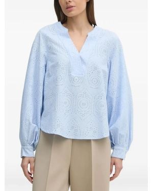 Mos Mosh Mmyen Sina Perforated Blouse - Blue