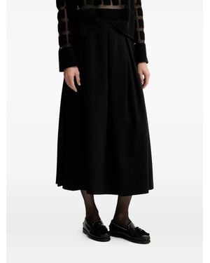 Liviana Conti Molly Pleated Midi Skirt - Black