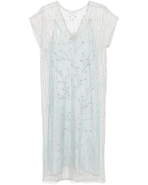 Forte Forte Midikleid Mit Pailletten - Blau