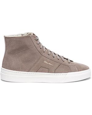Santoni ハイカット スニーカー - ブラウン