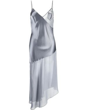 Fleur du Mal Satin Slip Dress - Gray