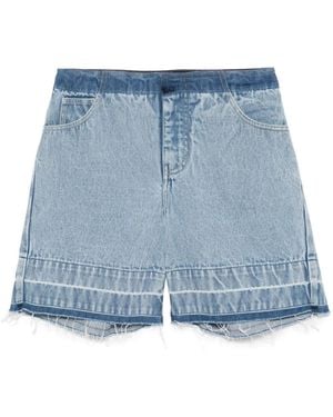 Christopher Esber Deconstruct Denim Shorts - Blue