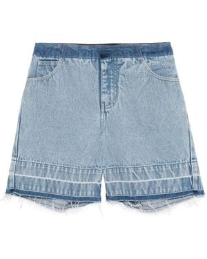 Christopher Esber Deconstruct Denim Shorts - Blue