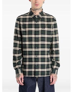 Fred Perry Tartan-Pattern Shirt - Grey