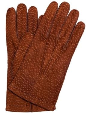 La Portegna Leather Gloves - Brown