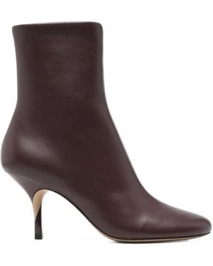 Jacquemus Bottines En Cuir À Bout Pointu - Marron