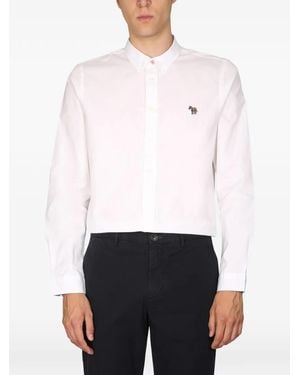 Paul Smith Zebra Logo-Patch Shirt - White
