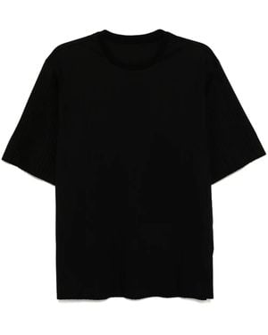 CROQUIS Pleated T-Shirt - Black