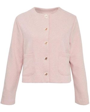 Rally Movement Logo-Button Cardigan - Pink
