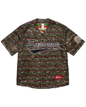 Supreme Floral-Jacquard Jersey - Brown