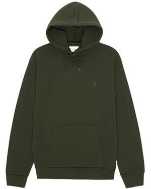 Les Deux Sudadera Con Capucha Y Logo Bordado - Verde