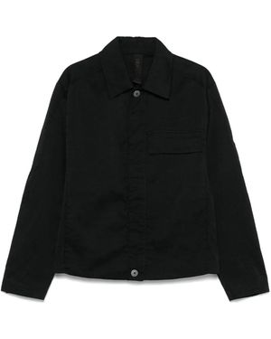 Transit Buttoned Shirt Jacket - Black