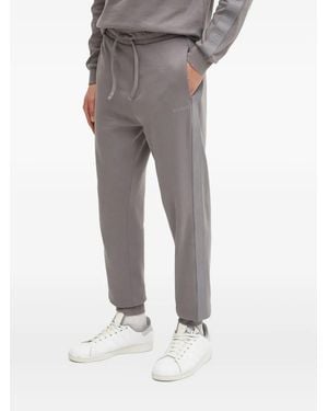 HUGO Logo-Embroidered Pants - Gray