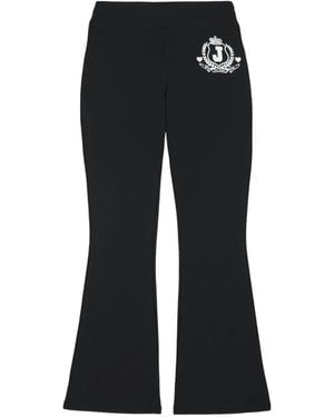 Juicy Couture Logo-Print Flared Trousers - Black