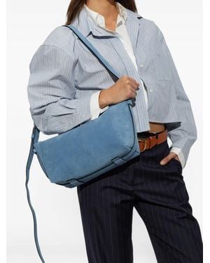 Moschino Suede Shoulder Bag - Blue