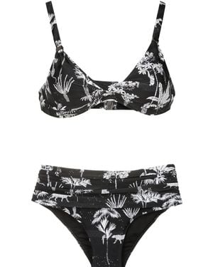 Lygia & Nanny Bikini Met Grafische Print - Zwart