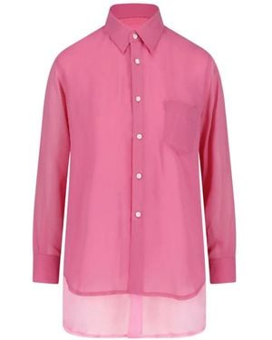 Comme des Garçons Layered-Effect Button-Up Shirt - Pink