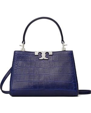 Tory Burch Eleanor Zachte Mini-Tas Met Reliëf - Blauw
