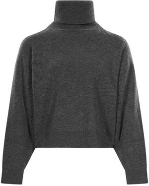 Brunello Cucinelli Ribbed-Knit Roll-Neck Sweater - Gray