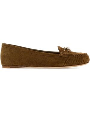 Gucci Suede Loafers - Brown