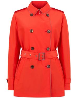 Moorer Gabardina Con Doble Botonadura - Rojo