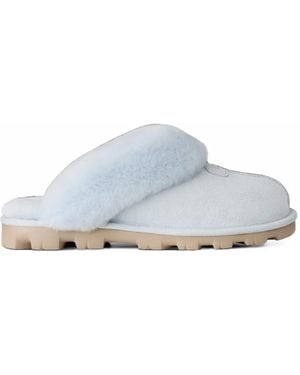 UGG Coquette Shearling-Trim Slippers - White