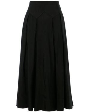 Temperley London Elodie Pleated Midi Skirt - Black