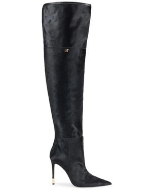 Elisabetta Franchi Cowhide Boots - Black