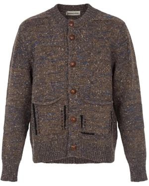 NAMACHEKO Elric Melierter Cardigan Mit Knöpfen - Grau