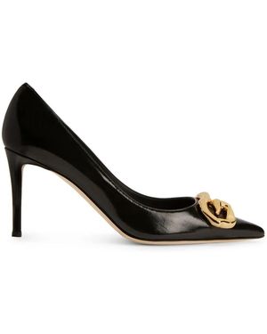 Giuseppe Zanotti Diorite Zali Leather Court Shoes - Black