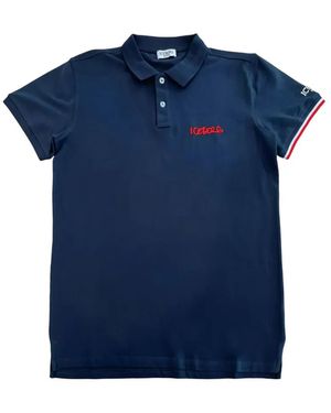 Iceberg Polo Con Logo Bordado - Azul