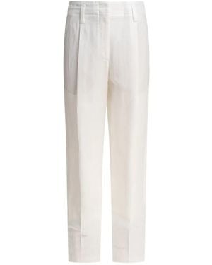 Brunello Cucinelli リネン パンツ - ホワイト