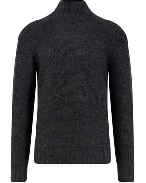 Alpha Industries Gerippter Pullover - Schwarz