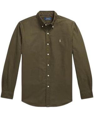 Polo Ralph Lauren Custom Fit Garment-Dyed Oxford Shirt - Green