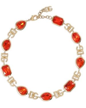 Dolce & Gabbana Necklace With Logo - Red