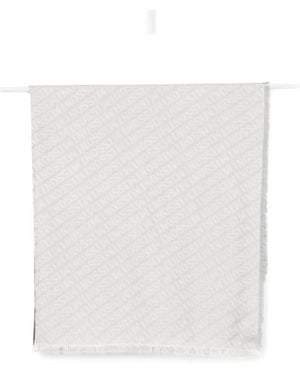 Missoni Logo-Jacquard Scarf - White