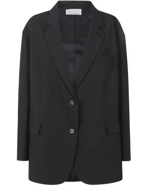 Frankie Shop Bea Button Fastening Blazer - Black
