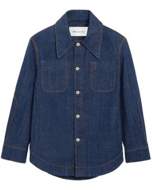 Ami Paris Geknöpfte Ami De Coeur Hemdjacke - Blau