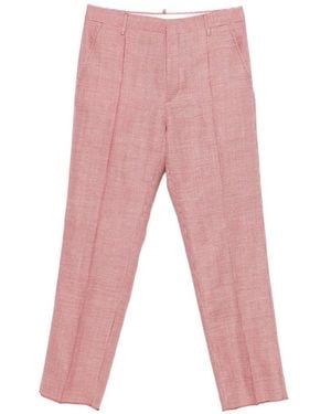 DSquared² Houndstooth-Pattern Pressed-Crease Pants - Pink