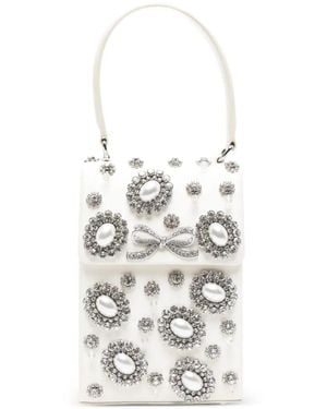 Self-Portrait Bow-Embellished Tote Bag - White