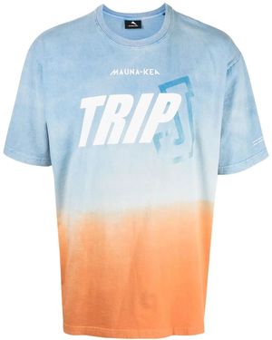 Mauna Kea Ombré Logo-Print T-Shirt - Blue