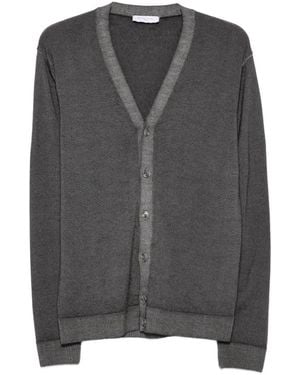 Daniele Fiesoli Button-Fastening V-Neck Cardigan - Gray