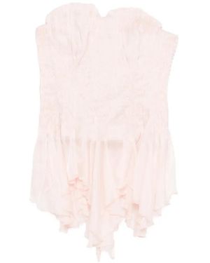 Aje. Nisha Ruffled Bustier - Pink