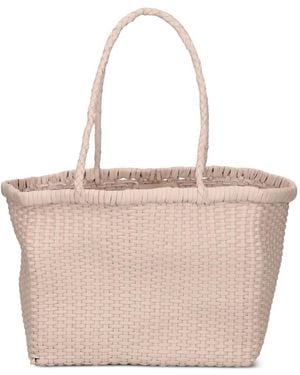 Dragon Diffusion Small B Weave Leather Tote Bag - Natural