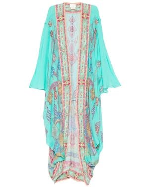 CAMILLA Bell-Sleeve Coat - Blue