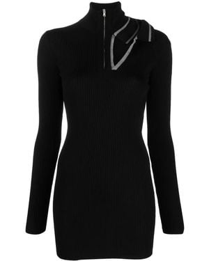 Y. Project Cut-Out Ribbed Minidress - Black