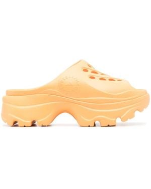 adidas By Stella McCartney Embossed-Logo Clogs - Orange